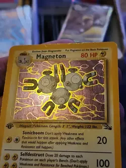 Magneton 11/62 Fossil Holo 1st Edition Pokemon TCG - Image 3