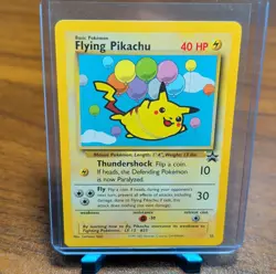 Pokemon Flying Pikachu 25/53 Wotc Promo Basic 40HP Thundershock Fly 2001 - Image 1