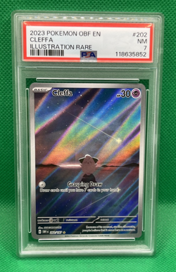 Pokemon TCG Cleffa Illustration Rare 202/197 Obsidian Flames Holo PSA 8 NM-MT 🔥 - Image 1