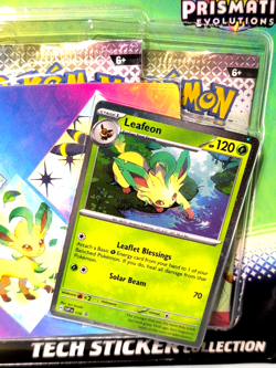 Pokemon TCG Prismatic Evolutions Collection Tech Sticker NEW Sealed Leafeon - Image 5