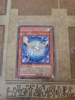 YUGIOH CRYSTAL BEAST SAPPHIRE PEGASUS CT04-EN002 SECRET LIMITED ED VLP - Image 1
