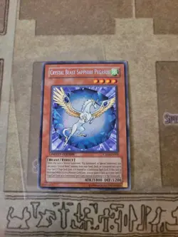 YUGIOH CRYSTAL BEAST SAPPHIRE PEGASUS CT04-EN002 SECRET LIMITED ED VLP - Image 2