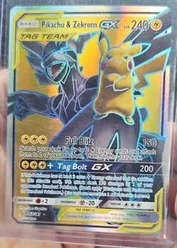 Pikachu & Zekrom GX (Full Art) 162/181 Sm-Team Up Holo - Image 1