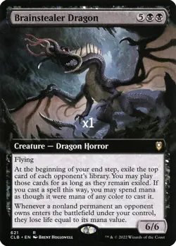 MTG Borderless CMR: Battle for Baldur's Gate CLB Brainstealer Dragon MINT - Image 1