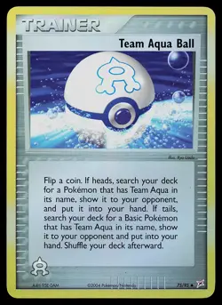 Pokemon Card - Team Aqua Ball Team Magma vs Team Aqua 75/95 Reverse Holo - Image 1