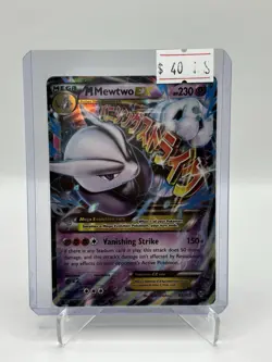Pokemon M Mega Mewtwo EX Ultra Rare Holo TCG Card 63/162 MINT - Image 1