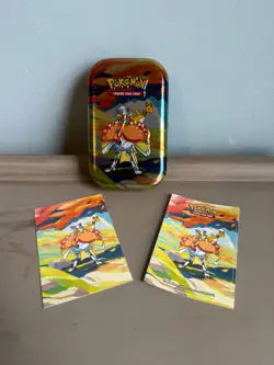Pokemon TCG Vibrant Paldea Mini Tin With Stickers And Info Card. NO PACKS - Image 1