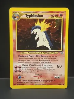 Pokemon TCG Neo Genesis Typhlosion Card 18/111 Unlimited Holo Rare Vintage - Image 1