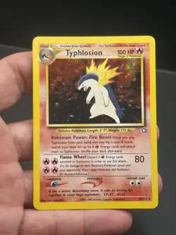 Pokemon TCG Neo Genesis Typhlosion Card 18/111 Unlimited Holo Rare Vintage - Image 2