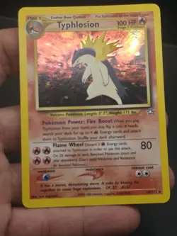 Pokemon TCG Neo Genesis Typhlosion Card 18/111 Unlimited Holo Rare Vintage - Image 3