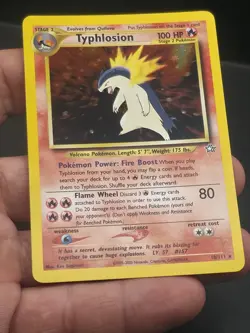 Pokemon TCG Neo Genesis Typhlosion Card 18/111 Unlimited Holo Rare Vintage - Image 4