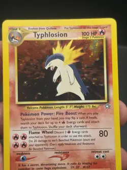 Pokemon TCG Neo Genesis Typhlosion Card 18/111 Unlimited Holo Rare Vintage - Image 5