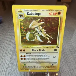Pokemon Kabutops 9/62 Fossil Holo Rare Unlimited 60 HP English Wizards Card - Image 1