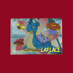 LAPRAS (LAPLACE)--JAPANESE MEIJI EMBOSSED PROMO FOIL POKEMON CARD - Image 1
