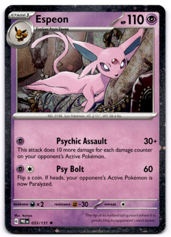 Espeon - (Cosmos Holo) 033/131 Pokemon Miscellaneous Cards & Products Holo Rare - Image 1