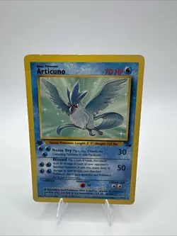1999 Pokemon TCG 1st First Edition Fossil ARTICUNO Rare 17/62 Vintage Card - Image 1
