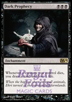Dark Prophecy 1x FOIL MTG M14 2014 Core Set Rare MINT blac - Image 1