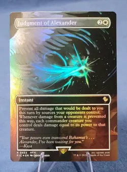 JUDGMENT OF ALEXANDER (BORDERLESS) FOIL - COMMANDER: FINAL FANTASY MTG MAGIC - Image 1