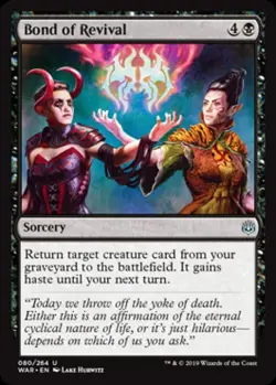 Bond of Revival -Foil Near Mint MTG War of the Spark - Image 1