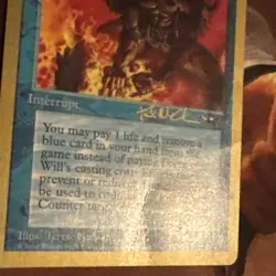 Force Of Will X1 Mtg World Championships Mp/Hp See Pics - Image 2