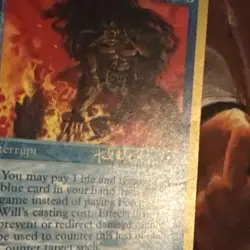 Force Of Will X1 Mtg World Championships Mp/Hp See Pics - Image 3