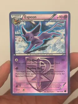 Espeon 48/116 2013 B&W Plasma Freeze Pokemon Card TCG Reverse Holo - MP - Image 3