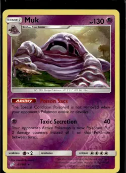 Pokemon Muk 63/181 Team up Reverse Holo Rare - Image 1