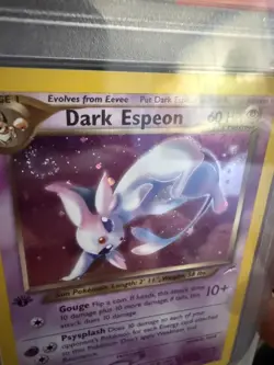 2002 POKEMON NEO DESTINY 1ST EDITION #4 DARK ESPEON-HOLO PSA 8 - SWIRL - Image 3