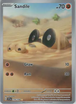 Sandile 216/198 Illustration Rare Scarlet & Violet Pokemon Near Mint - Image 1