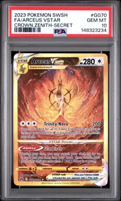 PSA 10 ARCEUS VSTAR GG70/GG70 FULL ART SECRET CROWN ZENITH POKEMON 😍 - Image 1