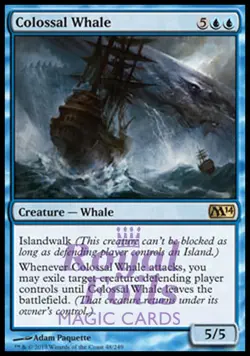 Colossal Whale 2x FOIL MTG M14 2014 Core Set Rare MINT blue - Image 1