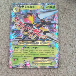 JUMBO Pokemon TCG XY - M Beedrill EX Full Art Holo Promo Card XY158 - Image 1