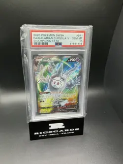 2020 Pokemon Swsh Fa/Galarian Curtails V Champions Path PSA 10 - Image 1