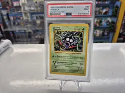Pokemon Cards: Base Set Shadowless Common: Tangela 66/102 PSA 9 - Image 1