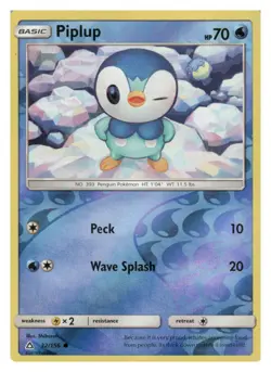 Piplup 32/156 Common Ultra Prism Pokemon Reverse Holo Moderately Played - Image 1
