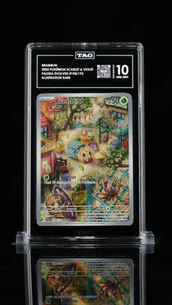 Pokemon Paldea Evolved BRAMBLIN Illustration Rare 198/193 TAG 10 - Image 1