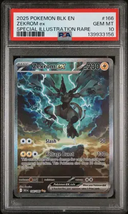 Pokemon Zekrom EX Sir Black Bolt 166/086 PSA 10 - Image 1