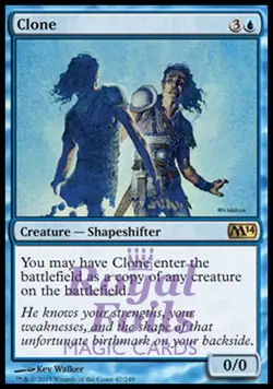Clone 1x FOIL MTG M14 2014 Core Set Rare MINT blue - Image 1