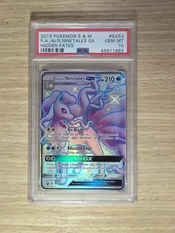 2019 Pokemon SM Hidden Fates Alolan Ninetales GX Shiny Vault #SV53/SV94 PSA 10 - Image 3