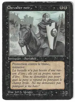 ►Magic-Style◄ MTG - Black Knight - French Revised FBB - Played/Poor - Image 1