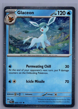 Glaceon 025/131 Cosmos Holo Pokemon TCG Prismatic Evolutions Mini Tin Promo NM - Image 1