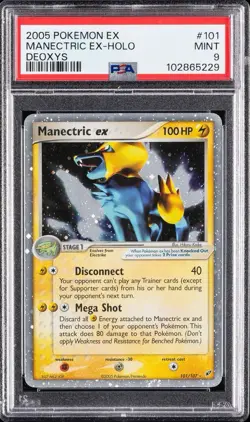 2005 Pokemon EX Deoxys Manectric ex holo 101/107 PSA 9 Mint - Image 1