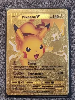 Pokemon Pikachu V 043/185 Gold Foil Fan Art - Image 1