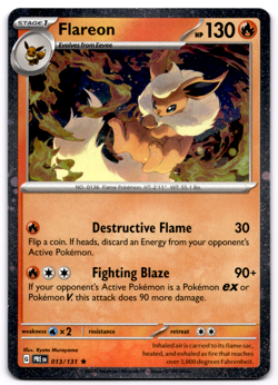 Flareon - 013/131 (Cosmos Holo) Prismatic Evolutions Pokemon (NM) - Image 1