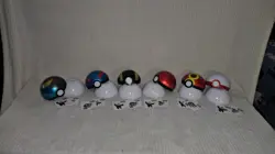 Pokemon (EMPTY) Poke Ball collectible set of 6 balls with display and stickers - Image 4