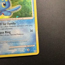 2007 Pokemon Diamond & Pearl Manaphy Holo #9/130 Heavy Play with Swirls - Image 5