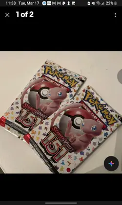 Pokemon Scarlet & Violet 151 Heavy Sealed Booster Pack Lot of 2 - English - Image 1