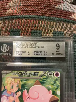 2025 POKEMON JTG EN-JOURNEY TOGETHER #184 LILLIE'S CLEFAIRY EX BGC 9 - Image 3
