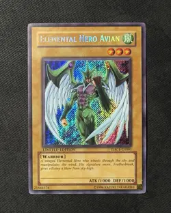 Yugioh! Elemental Hero Avian EHC1-EN001 Secret Rare Limited Edition LP-MP - Image 1