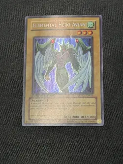 Yugioh! Elemental Hero Avian EHC1-EN001 Secret Rare Limited Edition LP-MP - Image 3